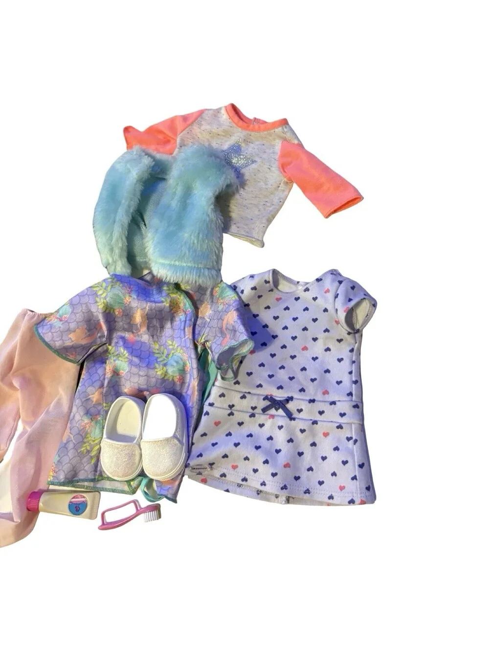 American Girl Our Generation Sophia 18” Doll Clothing Lot Shoes Vests
